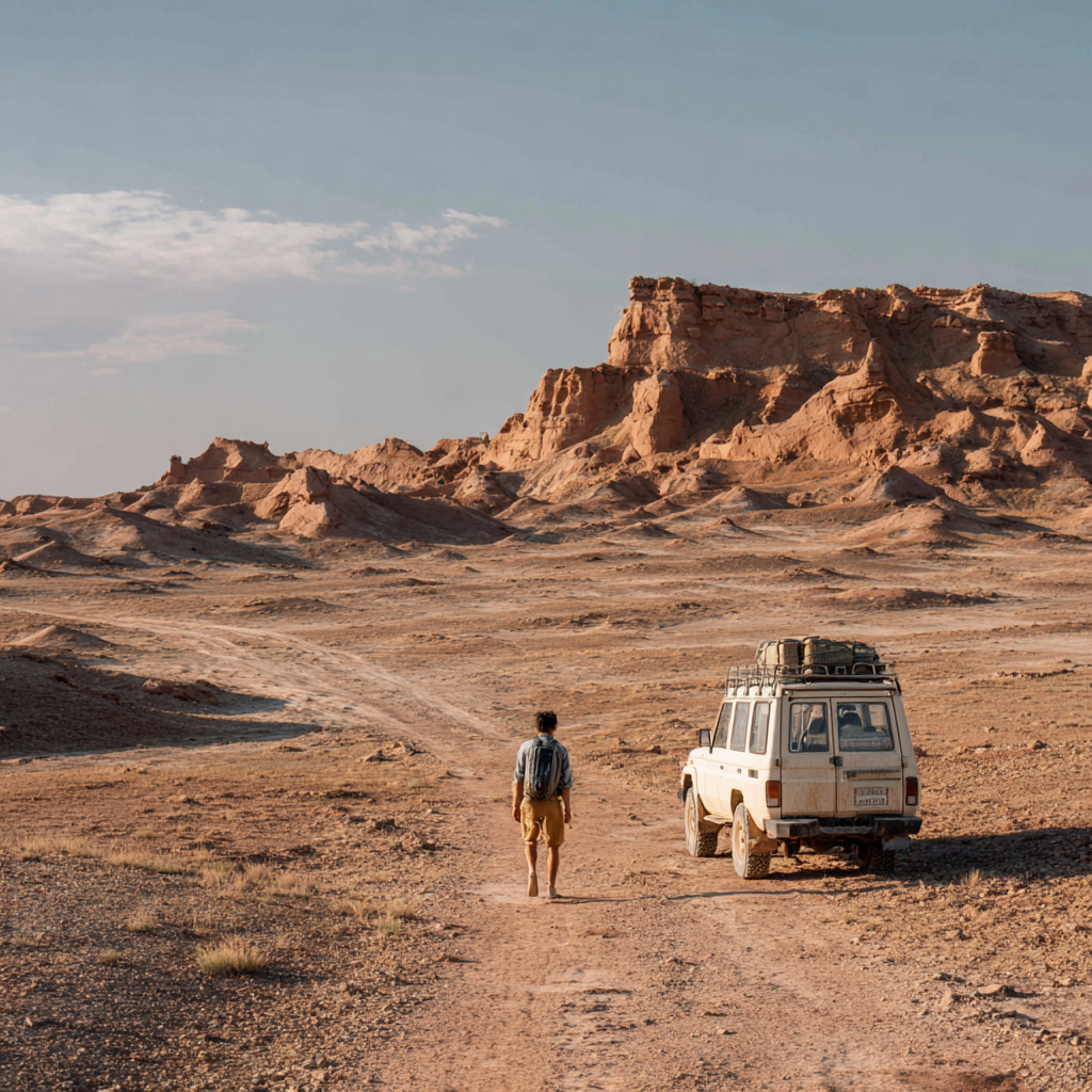 4x4-Mietwagen für die mongolische Gobi in der Südmongolei