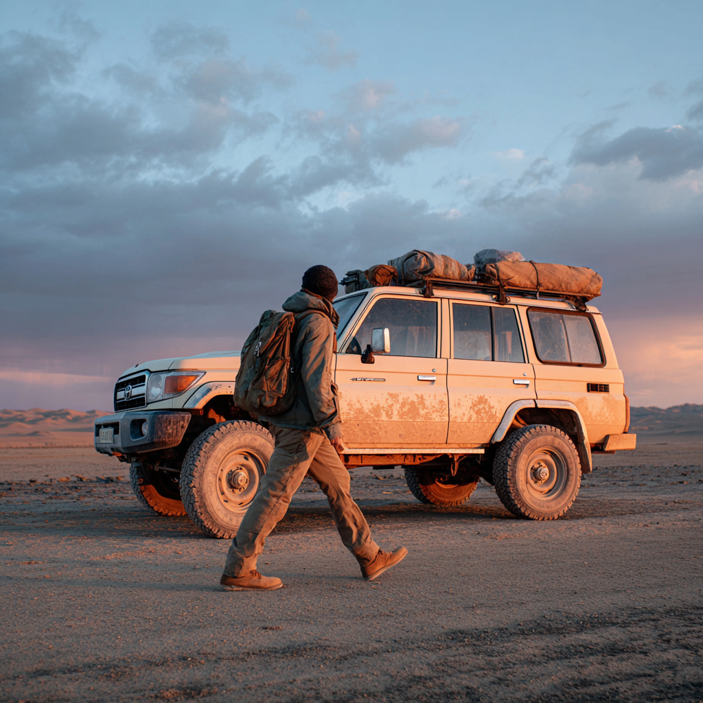 Mietwagen für die mongolische Gobi